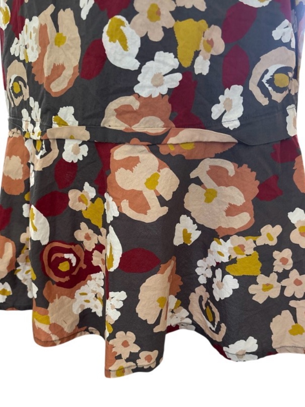 Women's Floral Mini Dress Puff Sleeves Ruffle Drop Waist Skirt Size Small SKU 2 - Picture 5 of 10